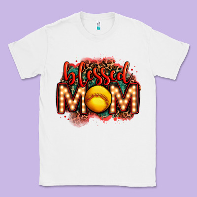 Blessed Softball Mom Lightbulb Letters Classic Tee Designed By Oliviacreatesart