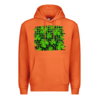 Carrot st patrick's day shamrock and plaid distressed background Premium Hoodie - RanaPortraitStore