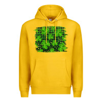 Lemon st patrick's day shamrock and plaid distressed background Premium Hoodie - RanaPortraitStore