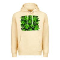 Pina Colada st patrick's day shamrock and plaid distressed background Premium Hoodie - RanaPortraitStore