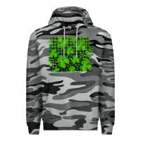 Slate Camo st patrick's day shamrock and plaid distressed background Premium Hoodie - RanaPortraitStore