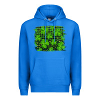 True Royal st patrick's day shamrock and plaid distressed background Premium Hoodie - RanaPortraitStore