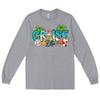 Heather Grey Cruise Life Long Sleeve Tee - CowhideDigitalArt