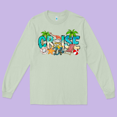 Cruise Life Long Sleeve Tee Designed By Cowhidedigitalart