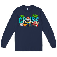 Navy Cruise Life Long Sleeve Tee - CowhideDigitalArt