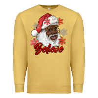Antique Gold african american santa believe Premium Sweatshirt - RanaPortraitStore