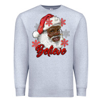 Heather Grey african american santa believe Premium Sweatshirt - RanaPortraitStore