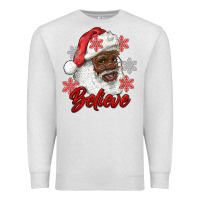 Oatmeal Heather african american santa believe Premium Sweatshirt - RanaPortraitStore