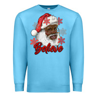 Ocean Blue african american santa believe Premium Sweatshirt - RanaPortraitStore