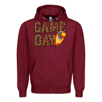 Burgundy game day lacrosse Zipper Hoodie - JahusDesignShop