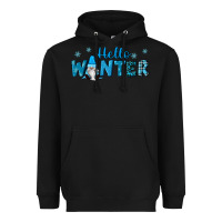 Black hello winter gnomes Heavyweight Hoodie - RanaPortraitStore