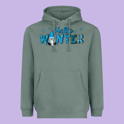 Hello Winter Gnomes Heavyweight Hoodie Designed By Ranaportraitstore