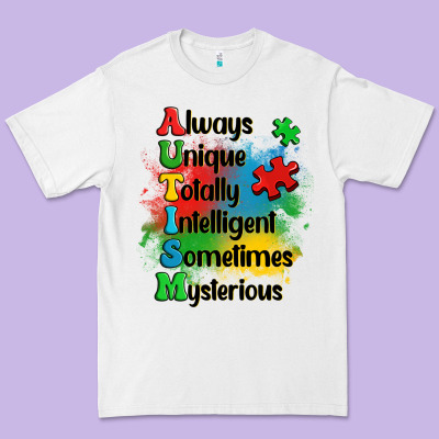 Always Unique Autism Premium Tee Designed By Oliviacreatesart