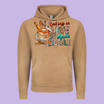 Cooking Is Love Made Edible Vintage Hoodie Designed By Cowhidedigitalart