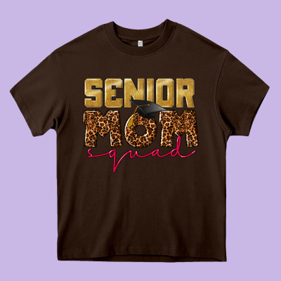 Senior Mom Squad Heavy Core Tee Designed By Cowgirlartshop