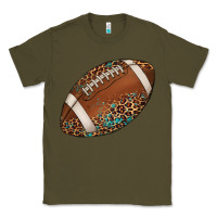 Army Green western football leopard turquoise pattern Classic Tee - Artiststas