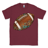 Burgundy western football leopard turquoise pattern Classic Tee - Artiststas