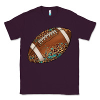 Plum western football leopard turquoise pattern Classic Tee - Artiststas