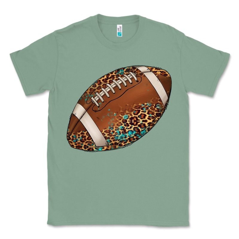 Western Football Leopard Turquoise Pattern Classic Tee by Artiststas | Teevron