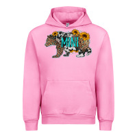 Fuchsia Pink baby bear mini sunflowers leopard cowhide mother's day Urban Hoodie - Jasminsmagicworld