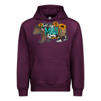Mauve Wine baby bear mini sunflowers leopard cowhide mother's day Urban Hoodie - Jasminsmagicworld