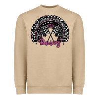 Mushroom racing checkered rainbow Heavyweight Sweatshirt - JahusDesignShop
