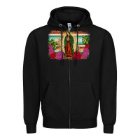 Black western our lady of Guadalupe Zipper Hoodie - JahusDesignShop
