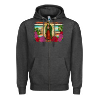 Charcoal Heather western our lady of Guadalupe Zipper Hoodie - JahusDesignShop