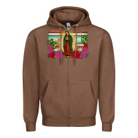 Chestnut western our lady of Guadalupe Zipper Hoodie - JahusDesignShop