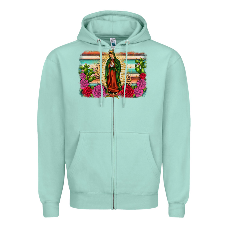 Western Our Lady Of Guadalupe Zipper Hoodie by JahusDesignShop | Teevron