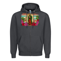 Smoke western our lady of Guadalupe Zipper Hoodie - JahusDesignShop