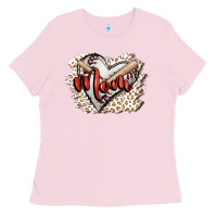 Bubblegum Pink baseball mom Ladies Tee - FaDigitalArtStudio