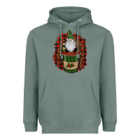 Sage gnomes with coffee christmas Heavyweight Hoodie - RanaPortraitStore