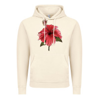 Vintage Artic Puerto Rican Hibiscus Flower Illustrations Vintage Hoodie - LillyAllenDesigns