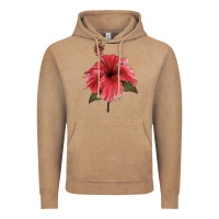 Vintage Coffee Puerto Rican Hibiscus Flower Illustrations Vintage Hoodie - LillyAllenDesigns