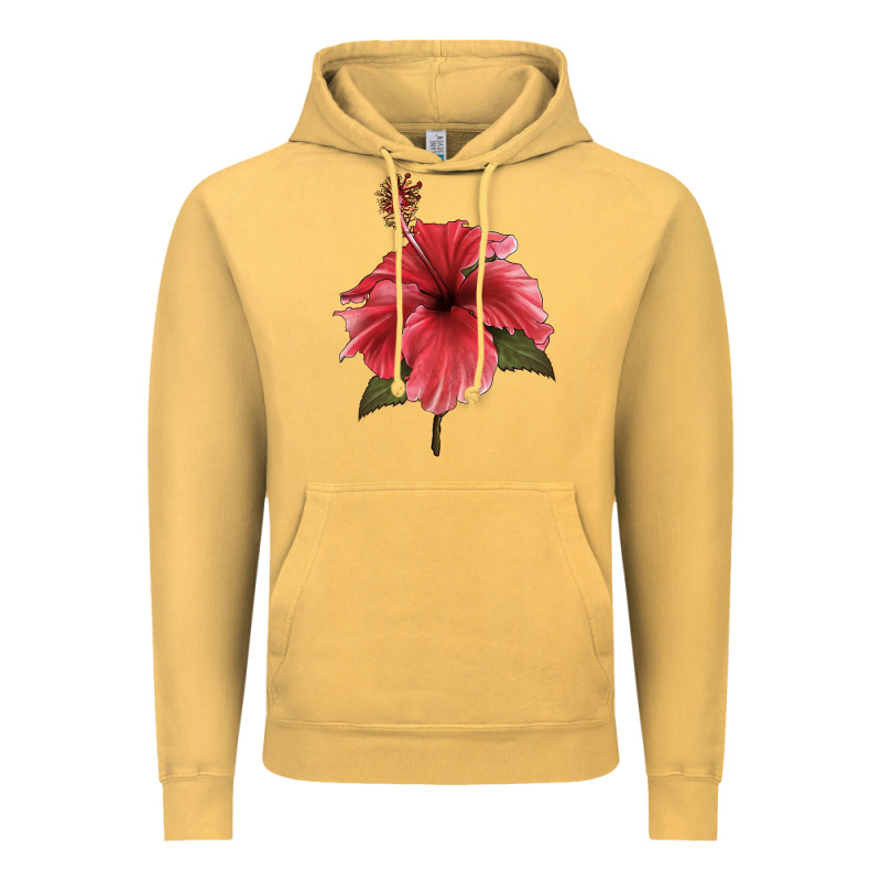 Puerto Rican Hibiscus Flower Illustrations Vintage Hoodie by LillyAllenDesigns | Teevron