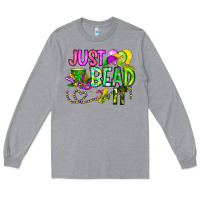 Heather Grey Just Bead it Long Sleeve Tee - CowhideDigitalArt