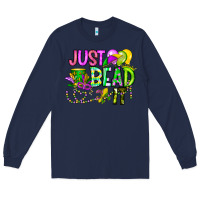 Navy Just Bead it Long Sleeve Tee - CowhideDigitalArt