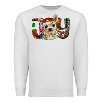 Oatmeal Heather Christmas chihuahua joy Premium Sweatshirt - RanaPortraitStore
