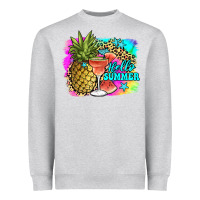 Heather Grey hello summer Heavyweight Sweatshirt - JahusDesignShop