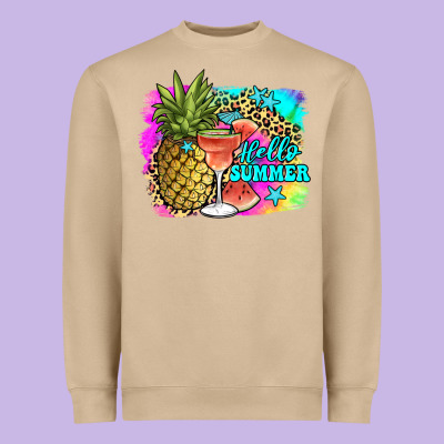 Hello Summer Heavyweight Sweatshirt Designed By Jahusdesignshop