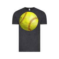 Vintage Black softball Vintage Tee - FaDigitalArtStudio