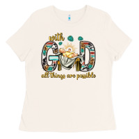 Bone with god all things are possible with baby jesus bbs Ladies Tee - BundleAndBundleShop