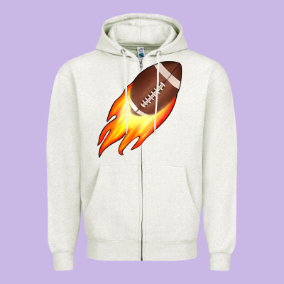 American Football Zipper Hoodie Designed By Jahusdesignshop