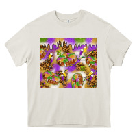 Cream Mardi Gras with king cake tumbler Heavy Core Tee - HowdyJamesFarm