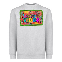 Heather Grey summer vibes watermelon Heavyweight Sweatshirt - JahusDesignShop