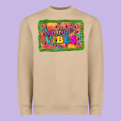 Summer Vibes Watermelon Heavyweight Sweatshirt Designed By Jahusdesignshop