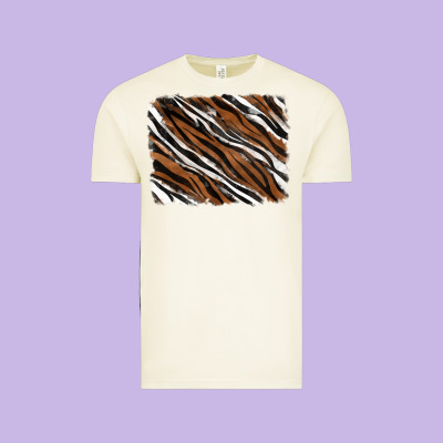 Tiger Zebra Background Vintage Tee Designed By Ranaportraitstore