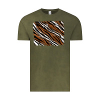 Vintage Olive Tiger zebra background Vintage Tee - RanaPortraitStore