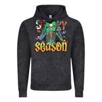 Vintage Black Spooky Season Vintage Hoodie - CowhideDigitalArt